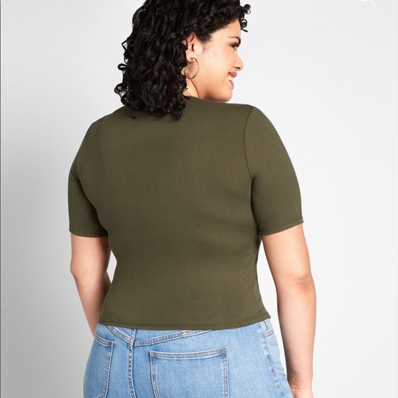 NWOT Modcloth faux wrap top - Picture 3 of 3